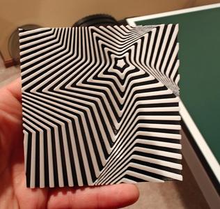 Abstract Black and White Star Shaped art