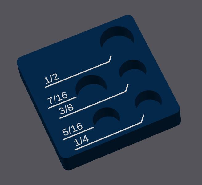 Craftsman 3/8" Star 8pt Socket Set Organizer - SAE [Gridfinity]