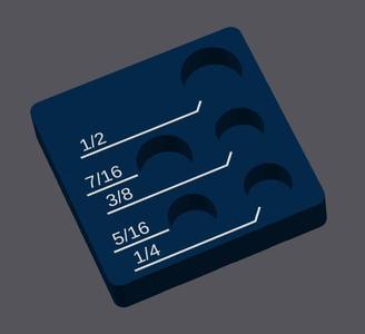 Craftsman 3/8" Star 8pt Socket Set Organizer - SAE [Gridfinity]