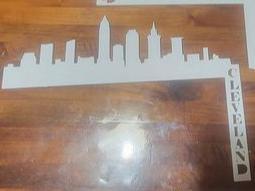 Cleveland skyline door topper