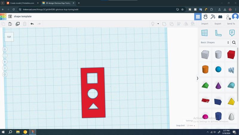 simple shape template