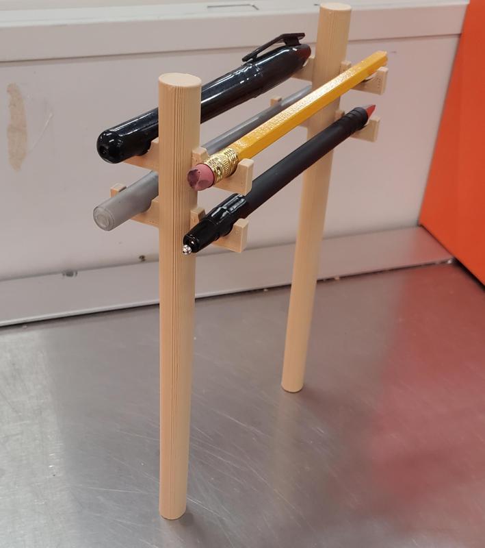 Telephone Pole Pen Holder