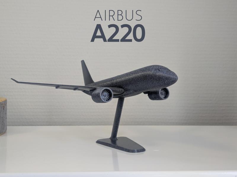 Airbus A220-100 - Modern Jet Airplane - 1:144