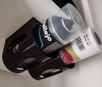 Spray Can Holder under desk shelf mount