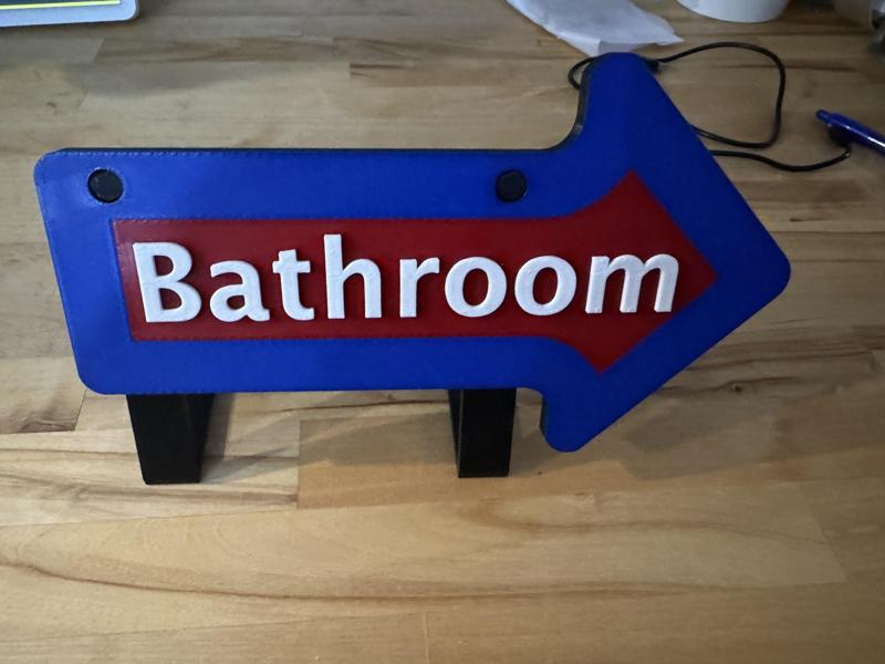 Bathroom Directional Signs