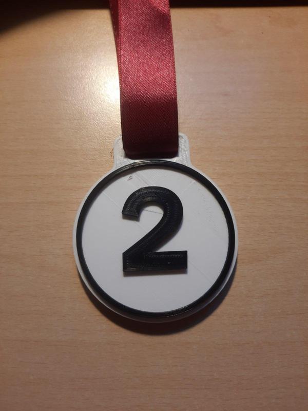 SIMPLE MEDAL FOR SECOND PLACE