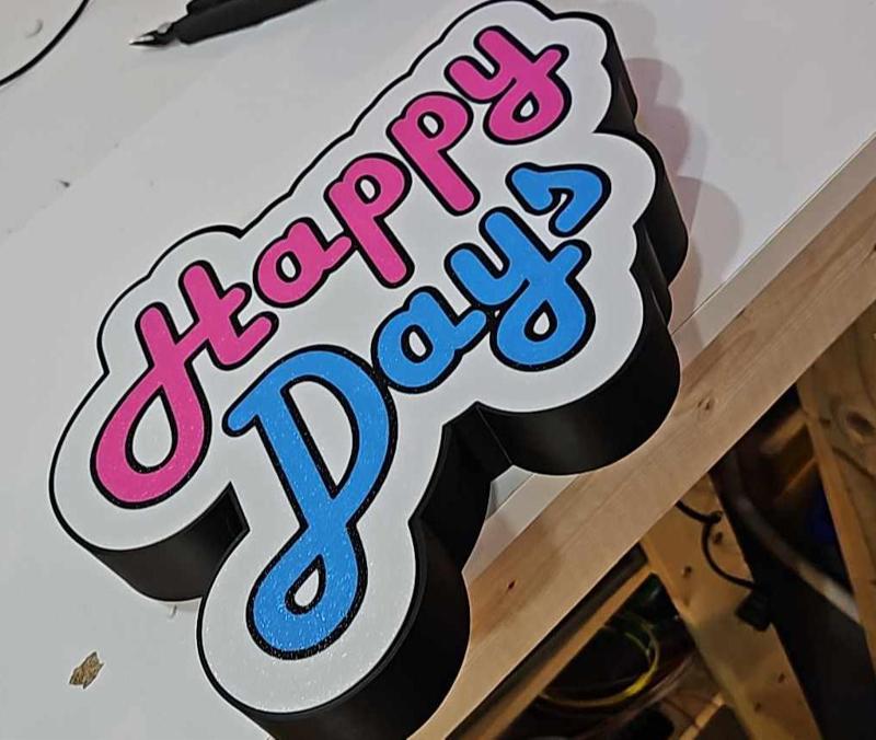 Happy Days LED lightbox