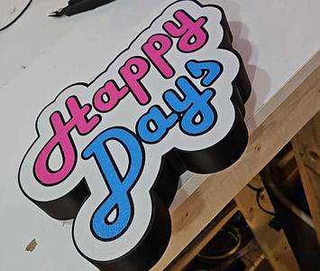 Happy Days LED lightbox