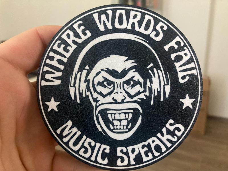 Music speaks coaster
