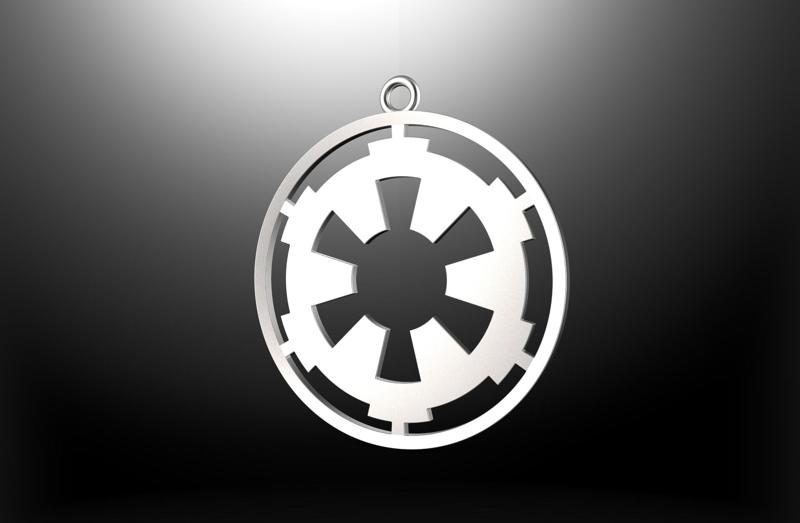 9 Star Wars Symbol Pendant - 3D Print Model