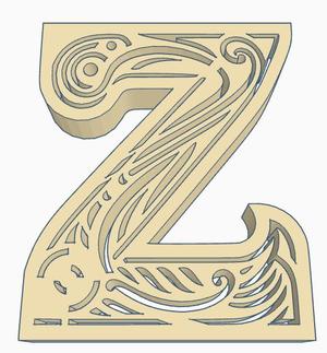 standing initial: letter Z (version 3)