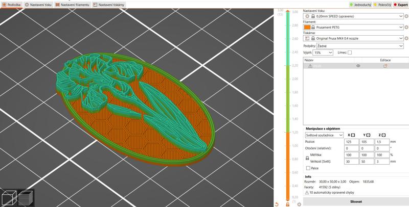 Iris flower pattern brooch