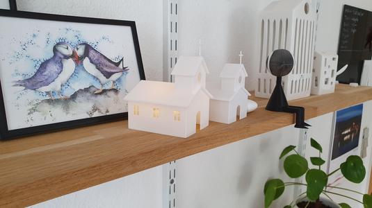 Church, christmas, tealight