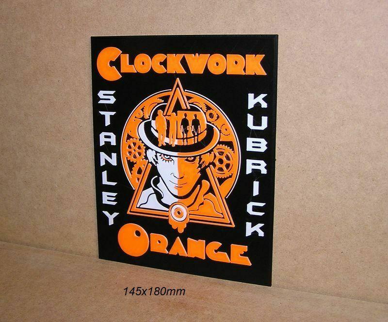 Clockwork Orange, Clockwork Orange, Stanley Kubrick, movie, poster, sign, logo, 3D printing, logo, 3D printing