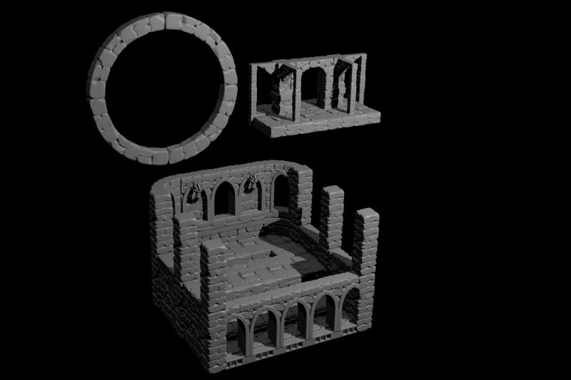 Antique Stone Portal 2 in 1