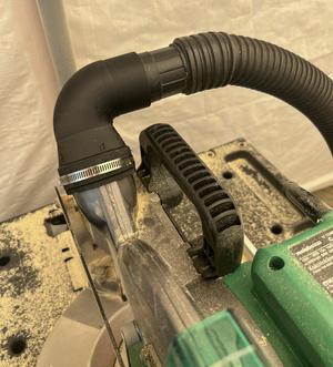 Metabo HPT Miter Saw Dust Adapter to 1-7/8 Ridgid vacuum hose