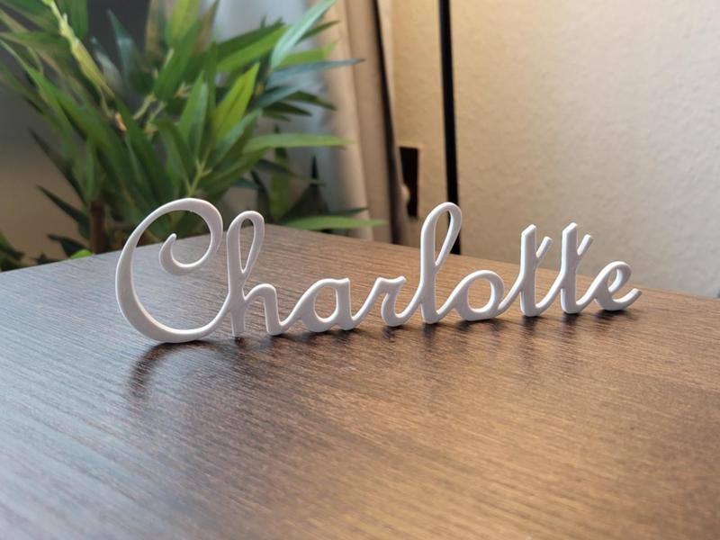3D Printable Name Display (Charlotte)