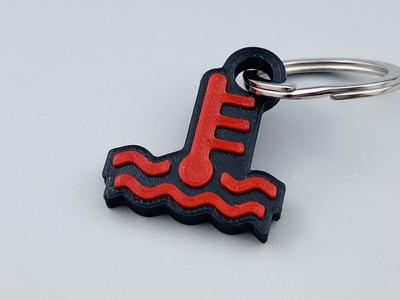 Engine Temperature Warning Light Keychain