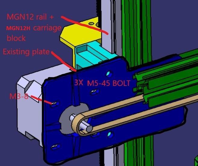 Adimlab Gantry Z axis linear rail mod