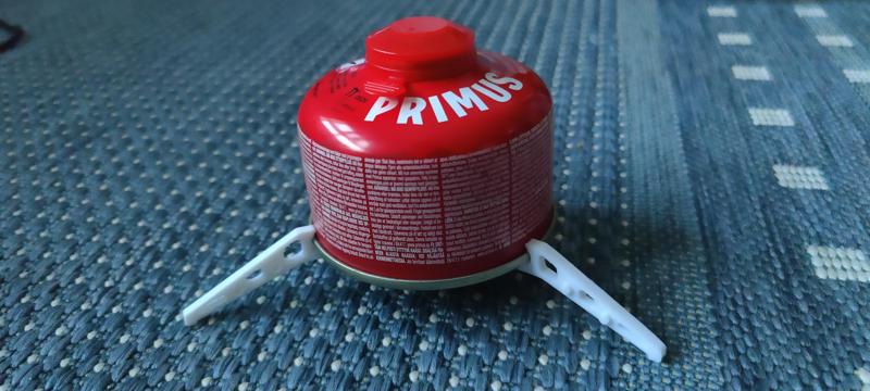 Feet for gas canister camping stove. Ultralight 5 grams for three