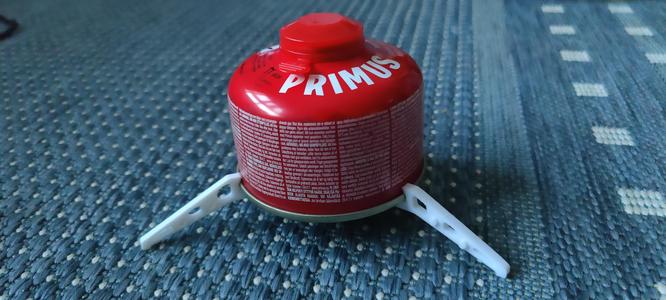 Feet for gas canister camping stove. Ultralight 5 grams for three