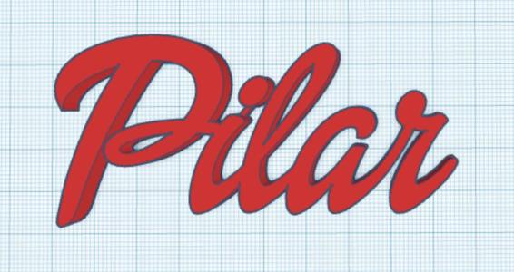 Keychain, name Pilar / Llavero, nombre Pilar