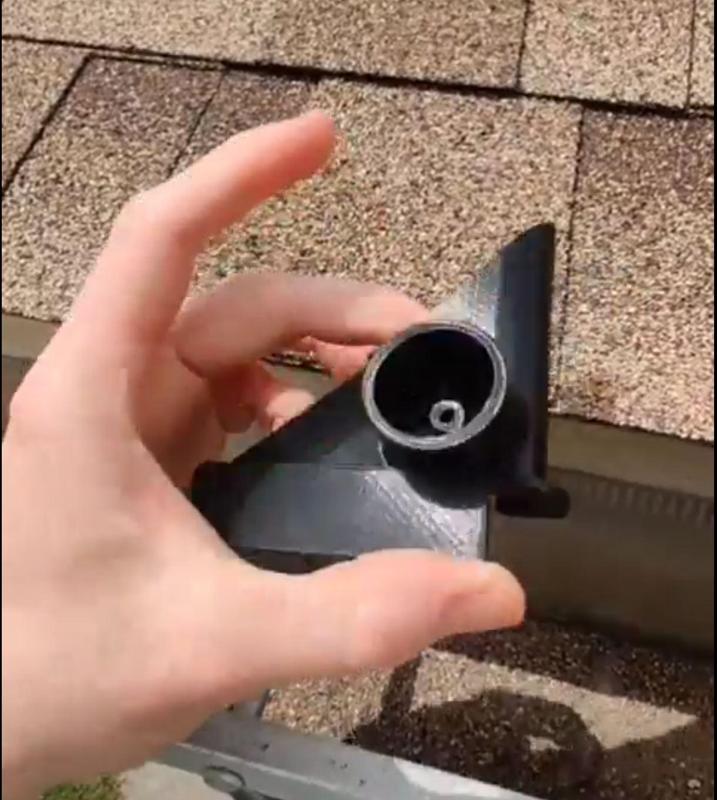 Costco String Lights Solar Panel Eavestrough / Gutter Bracket