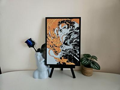 Tanjiro Hinokami Kagura - Filament Painting