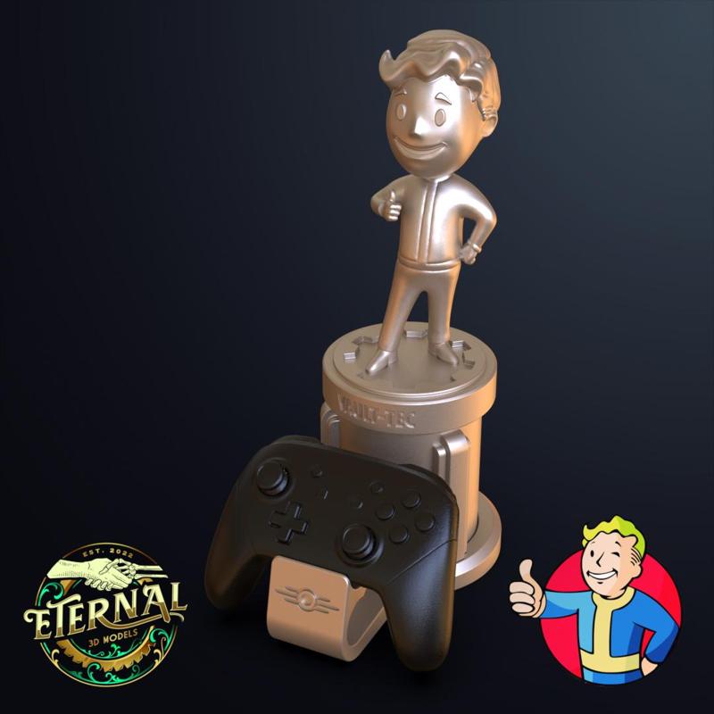 VAULT BOY CONTROLLER HOLDER - 1 & 2 CONTROLLERS - FALLOUT - ETERNAL