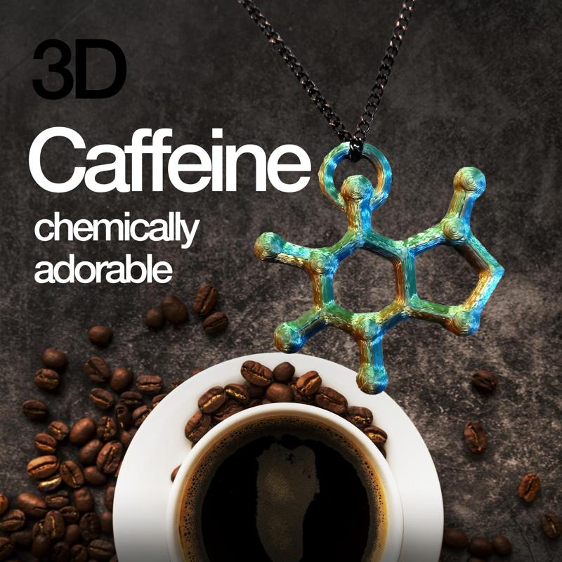 Caffeine Molecule 3D Model