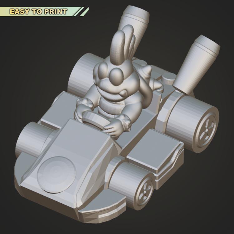 Mario Kart - Koopa Larry - (EASY TO PRINT - NO SUPPORT)