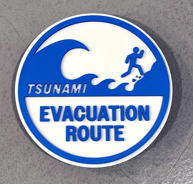 Tsunami Evacuation Route Sign