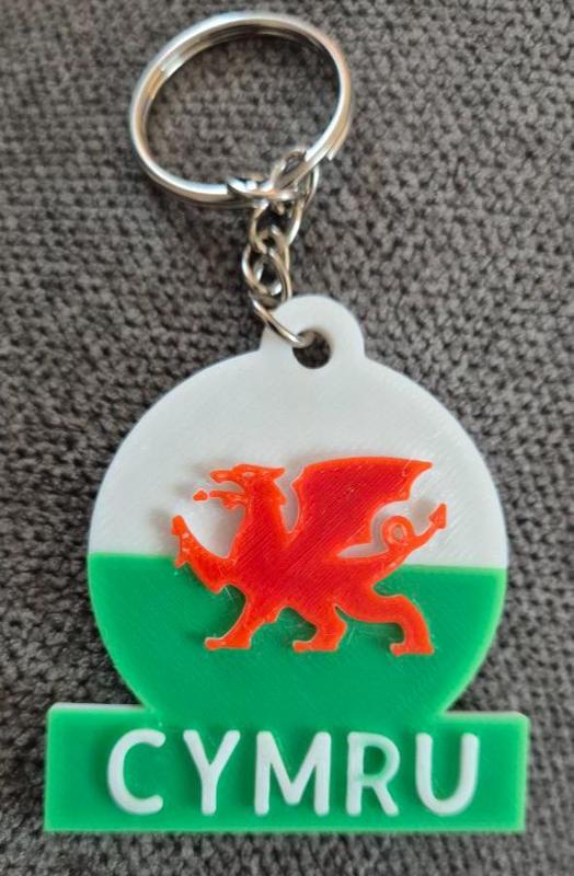 Welsh Flag Cymru keyring