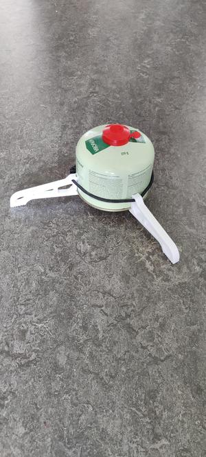 "Camping Stove Feet" remixed with hole for elastic string/rope