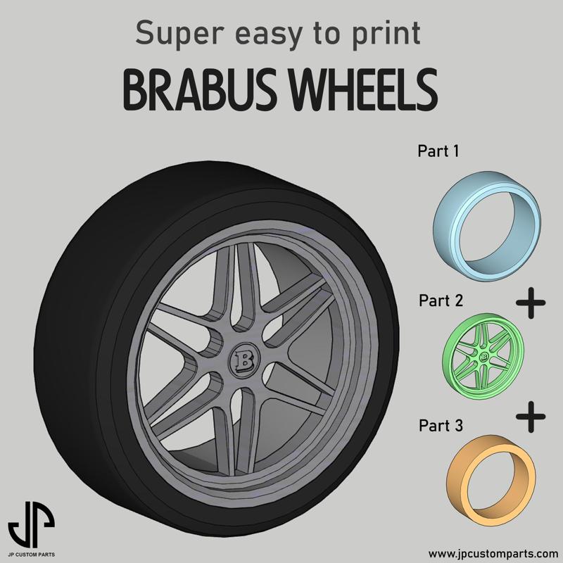 Brabus wheel - Super easy to print