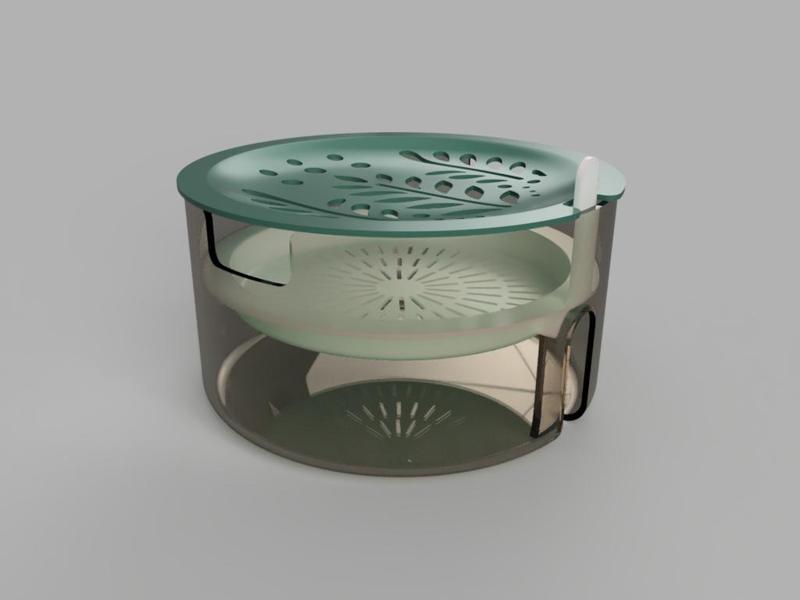 Microgreen tray for fresh herbs and root vegetables