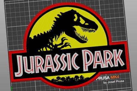 Jurassic Park Logo for MK4IS single extruder