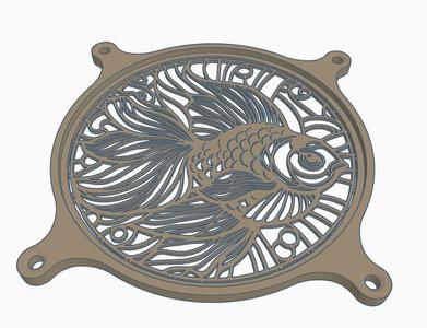 Fan cover: Golden fish ((120 mm)
