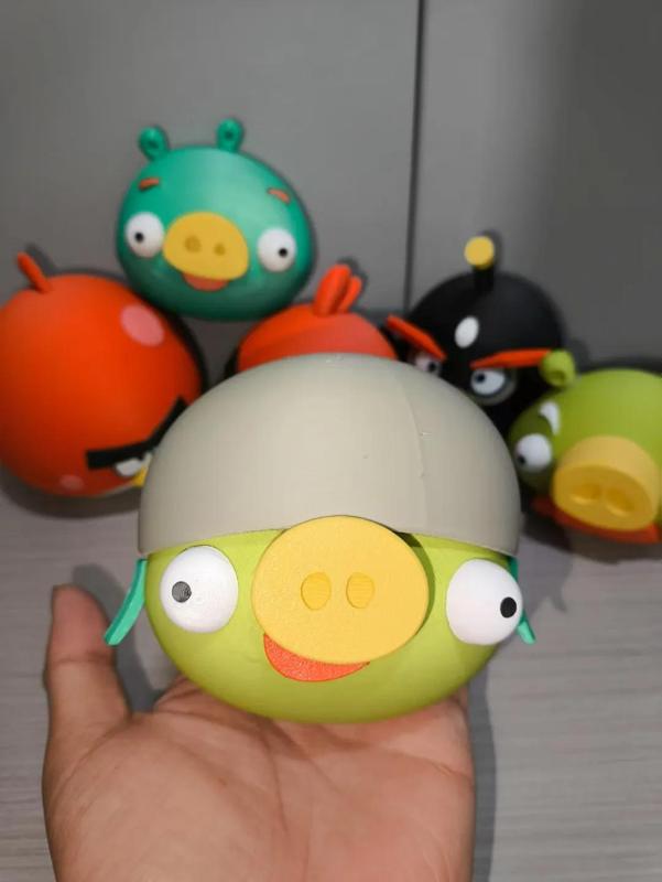 Multicolor Angry Birds Helmet Pig Assembly Edition (Suitable for mini without multicolor ams printing)