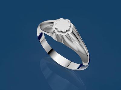 flower top signet ring