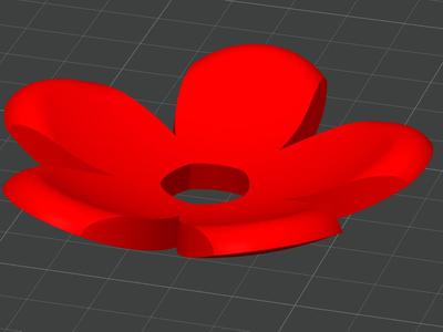 Red five-petal flower