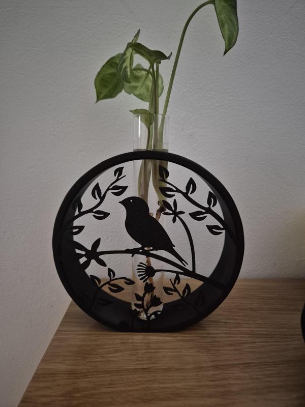 Decorate Plant Test Tube Holder Bird on Branch Propagation Station | Decor Plant Cuttings | Nature-Inspired | Propagator