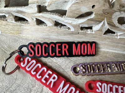 Soccer Mom keychain/tag
