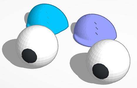 Eyes for animatronic head