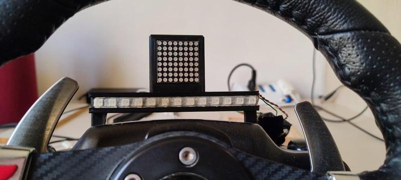 8x8 Matrix & WS2812 RPM led for SimHub