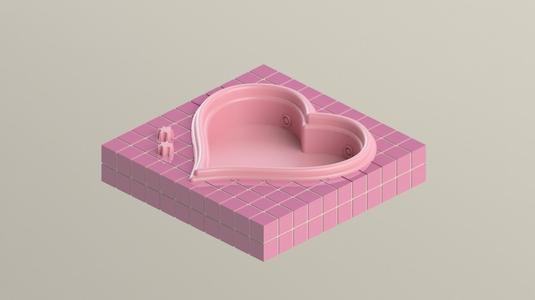 Mini Pool - Mini swimming pool - Mini heart-shaped bath tub