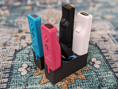 Stand for 4 Wii Remote WiiMotes and Wrist Straps