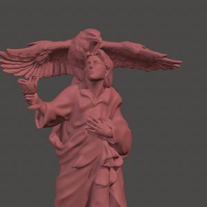 SAINT AND EAGLE SCULPTURE
