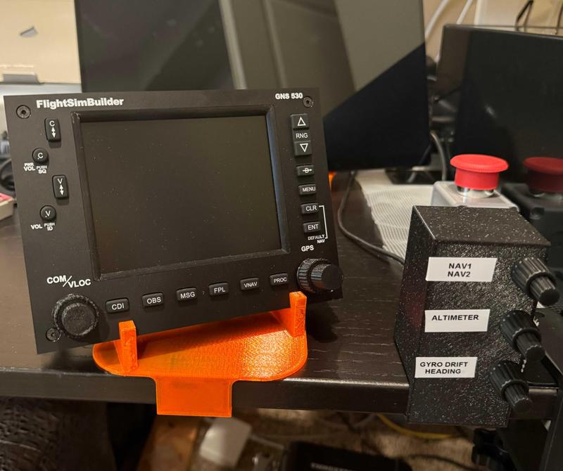 FlightSimBuilder GNS530 attachable mount