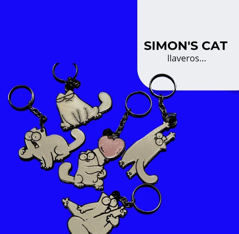 Simon cat keychain - llavero